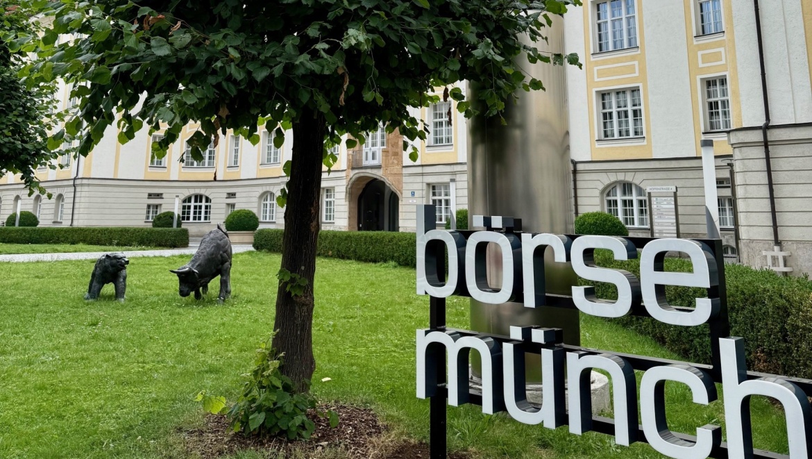 Börse München (m:access) mit Bulle und Bär